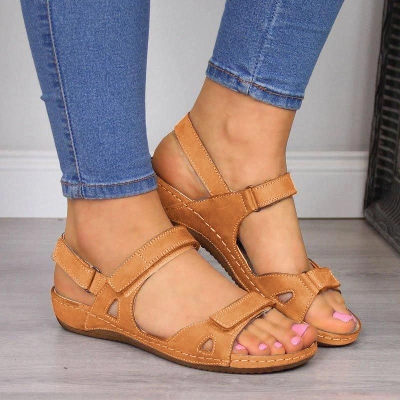 Agnethe™ | Elegante og Komfortable Sandaler med Velcrolukning