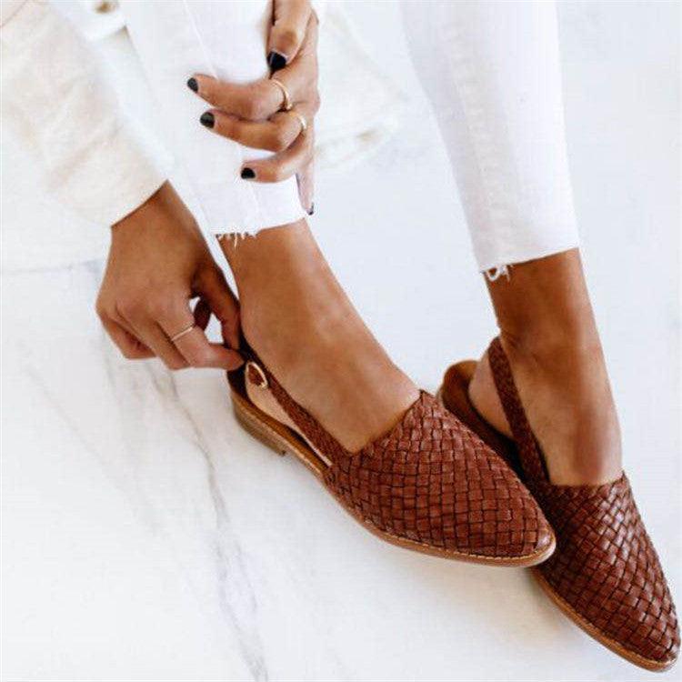 Marna™ | Komfortable Vævede Slingback Flats