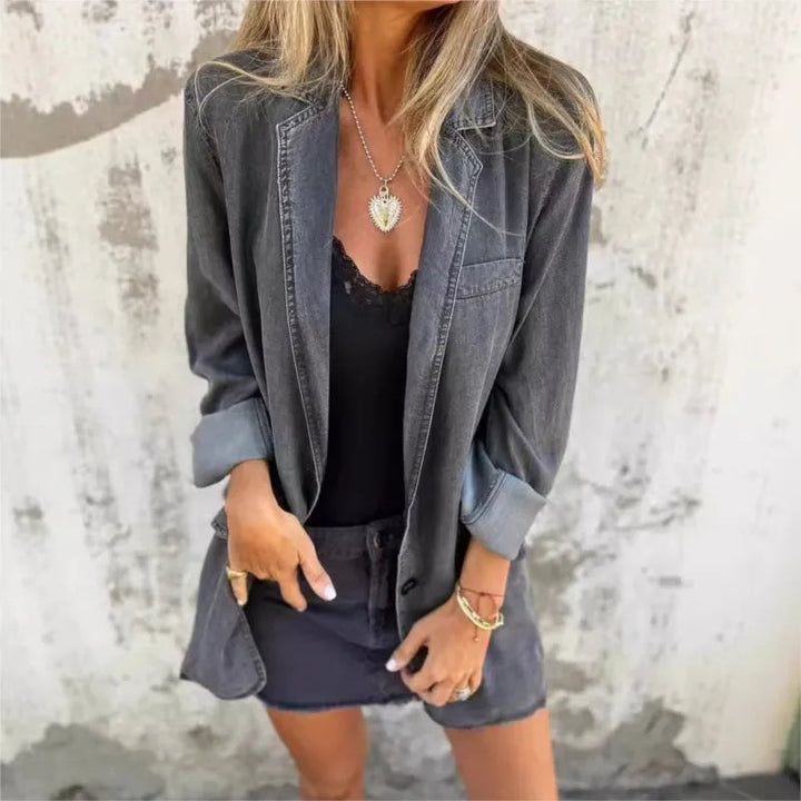 Cille™ | Afslappet Denimblazer