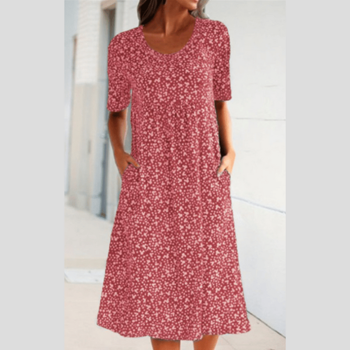 Maiken™ | Midikjole med blomsterprint