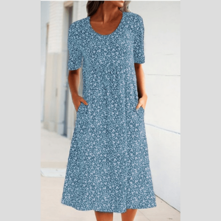 Maiken™ | Midikjole med blomsterprint