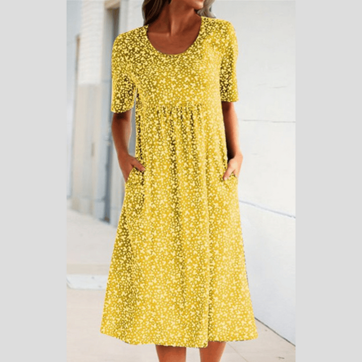 Maiken™ | Midikjole med blomsterprint