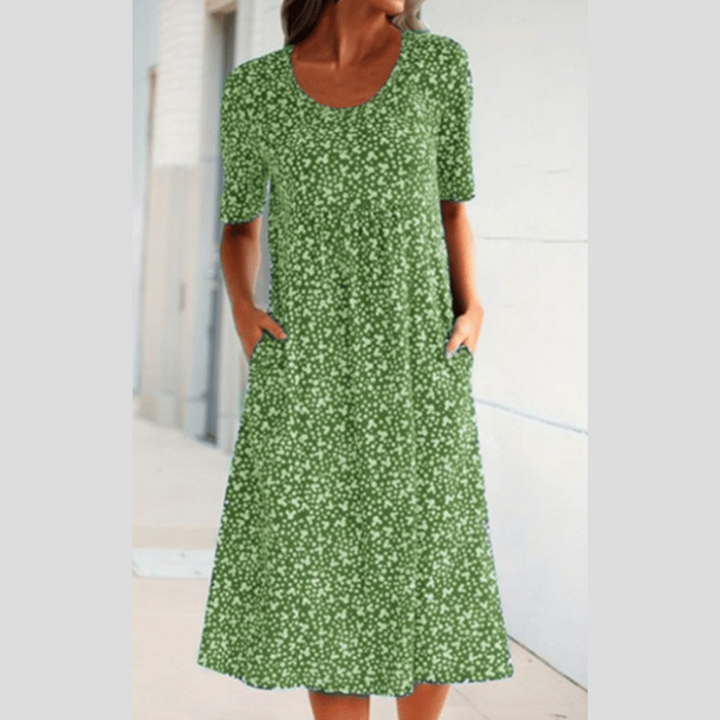 Maiken™ | Midikjole med blomsterprint