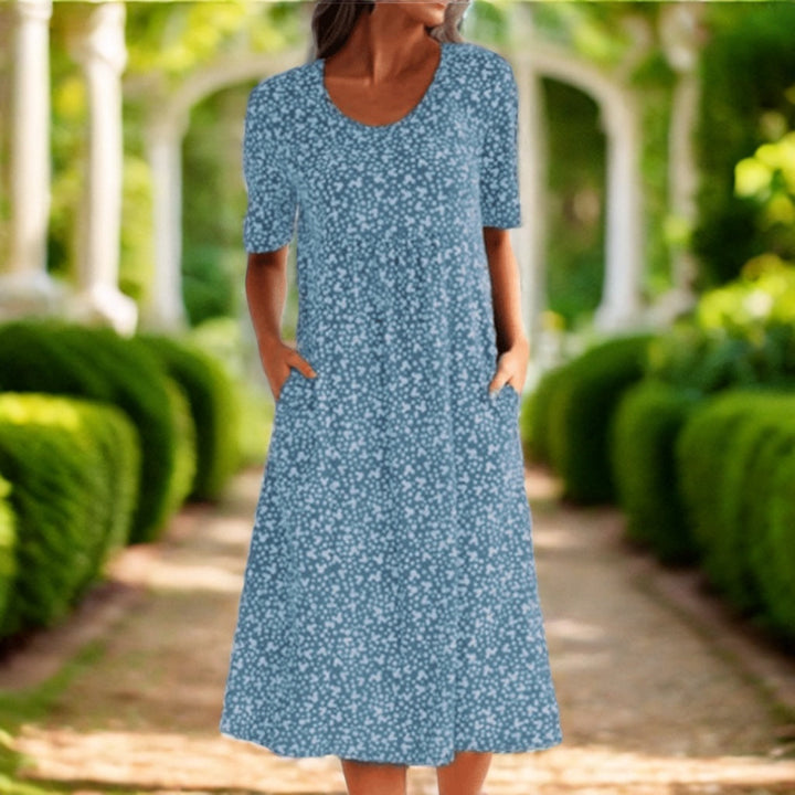 Maiken™ | Midikjole med blomsterprint