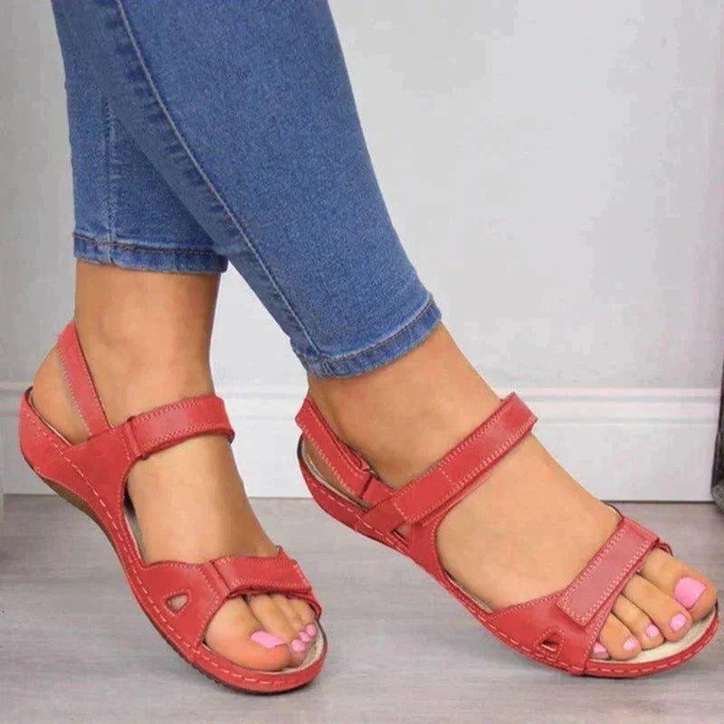 Agnethe™ | Elegante og Komfortable Sandaler med Velcrolukning