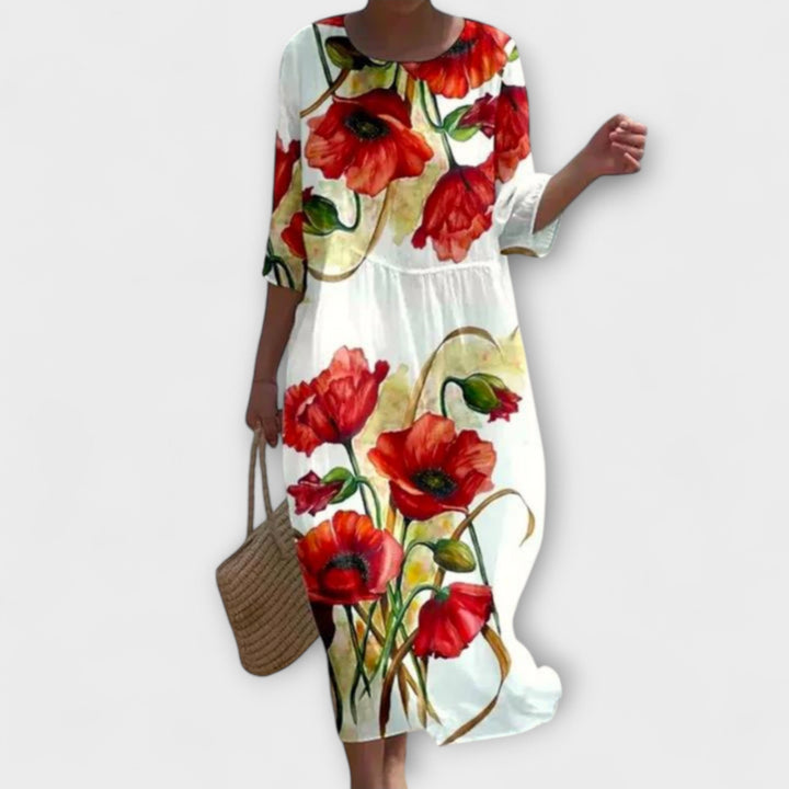 Rigmor™ |Stilfuld blomstret maxikjole