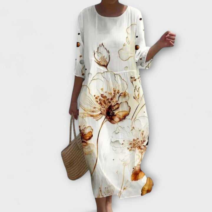 Rigmor™ |Stilfuld blomstret maxikjole