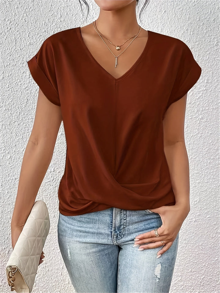 Ingeborg™ | Elegant T-shirt med Blød V-udskæring
