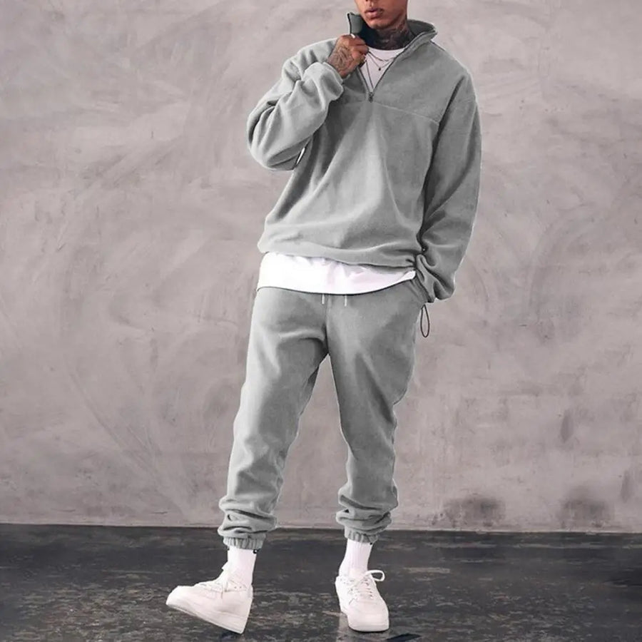 Konrad | Fleece sæt med pullover og joggingbukser