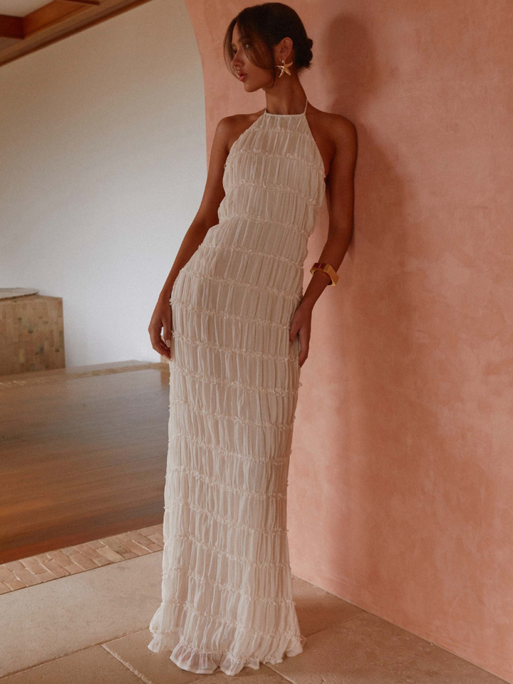 Paula™ | HALTERNECK MAXI DRESS