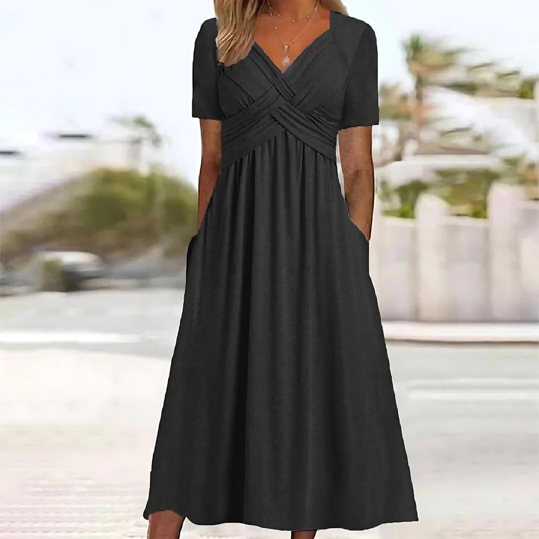Dorete™ | Midi Dress with Belly Coverage
