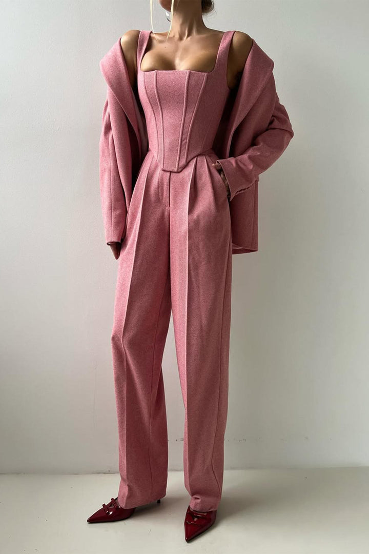 Alvilda™ | Tre-delt sæt med dobbeltknappet blazer