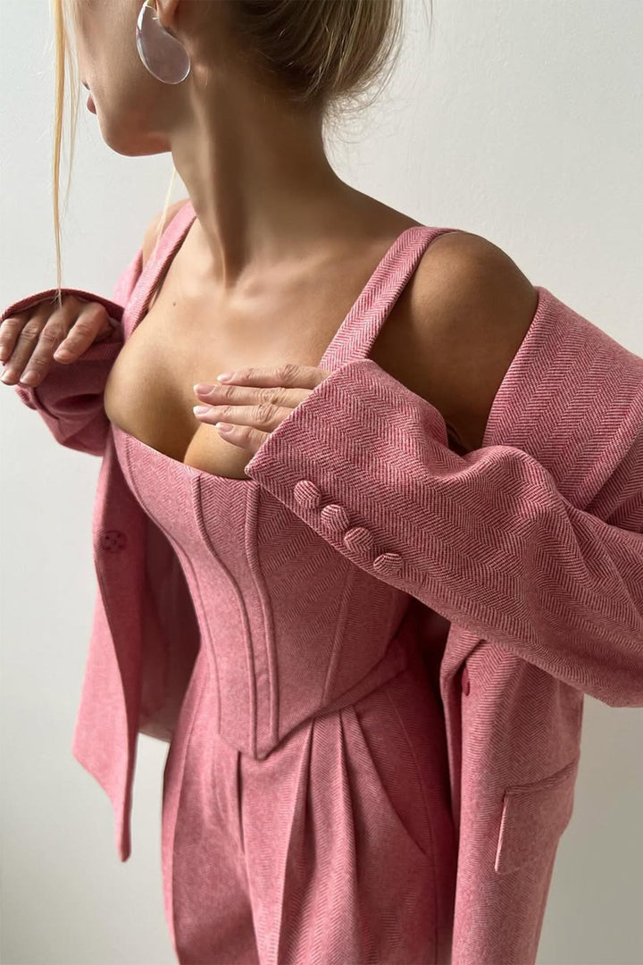 Alvilda™ | Tre-delt sæt med dobbeltknappet blazer