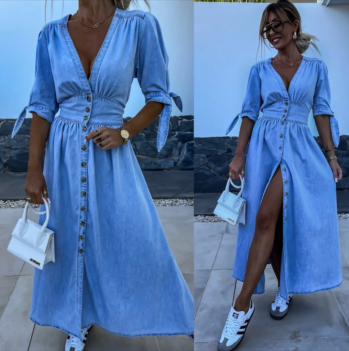 Ragnhild™ | Glowing Denim Dress