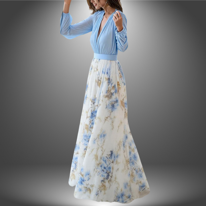 Elva™ |  Elegant blomstret maxikjole