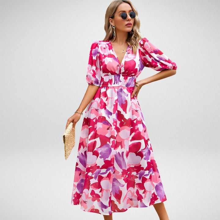 Cecilia™ | Stilfuld Geometrisk Print Kjole