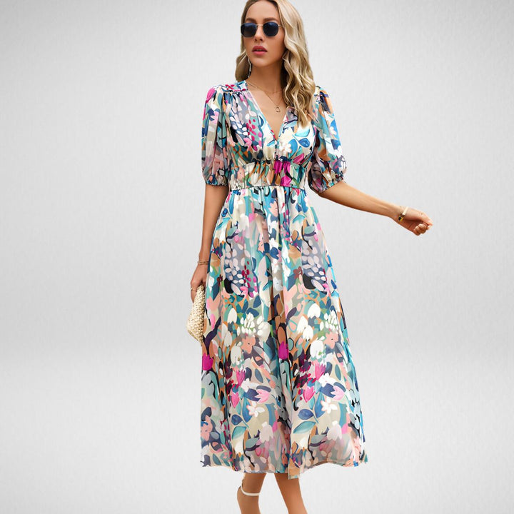 Cecilia™ | Stilfuld Geometrisk Print Kjole
