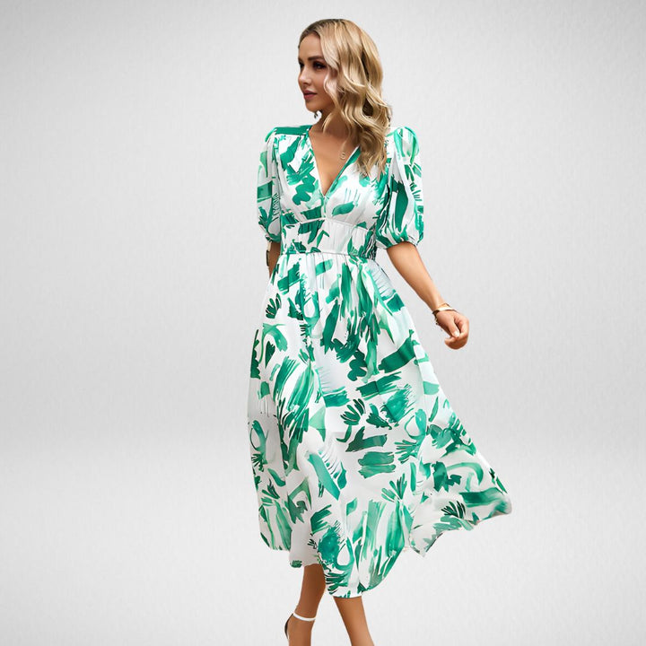 Cecilia™ | Stilfuld Geometrisk Print Kjole