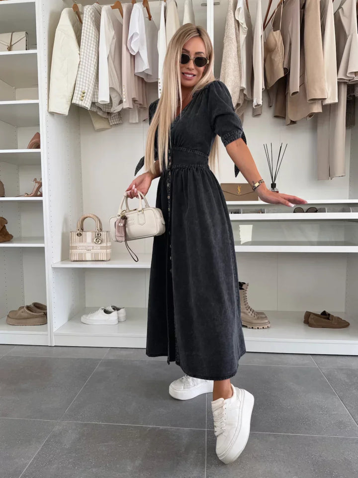 Ragnhild™ | Glowing Denim Dress