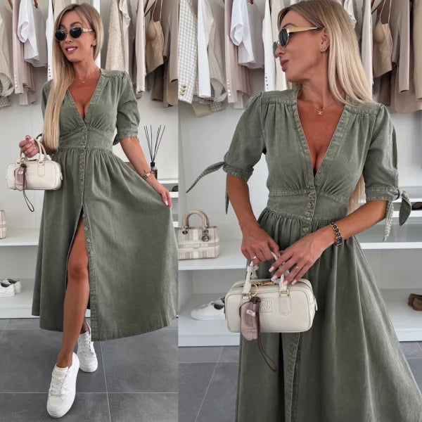 Ragnhild™ | Glowing Denim Dress