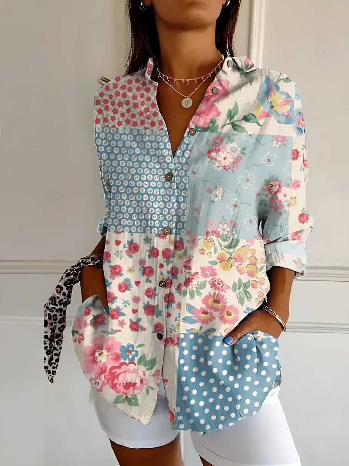 Lærke™ | Bluse med blomstermønster