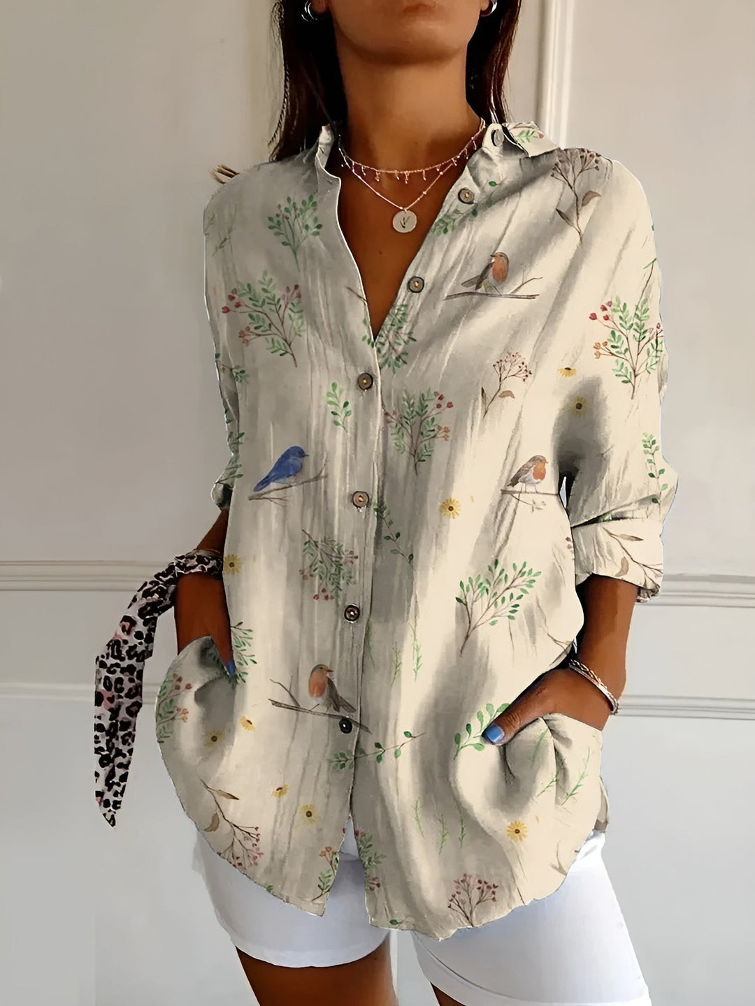 Lærke™ | Bluse med blomstermønster