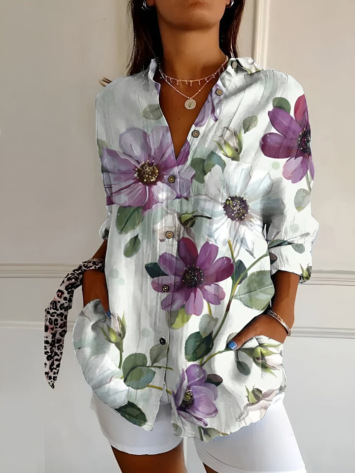 Lærke™ | Bluse med blomstermønster