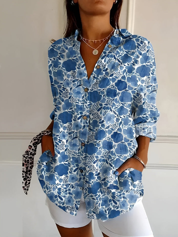 Lærke™ | Bluse med blomstermønster