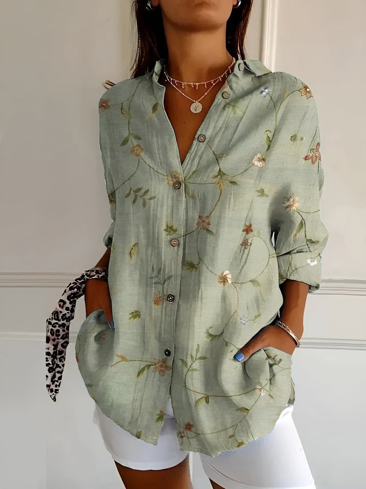 Lærke™ | Bluse med blomstermønster