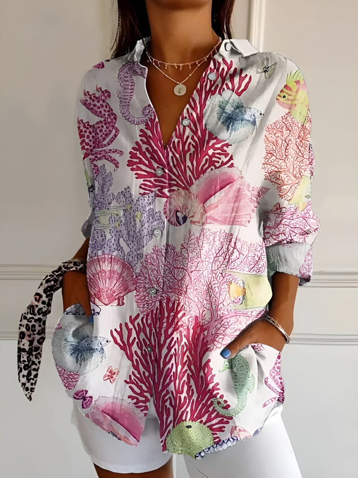 Lærke™ | Bluse med blomstermønster